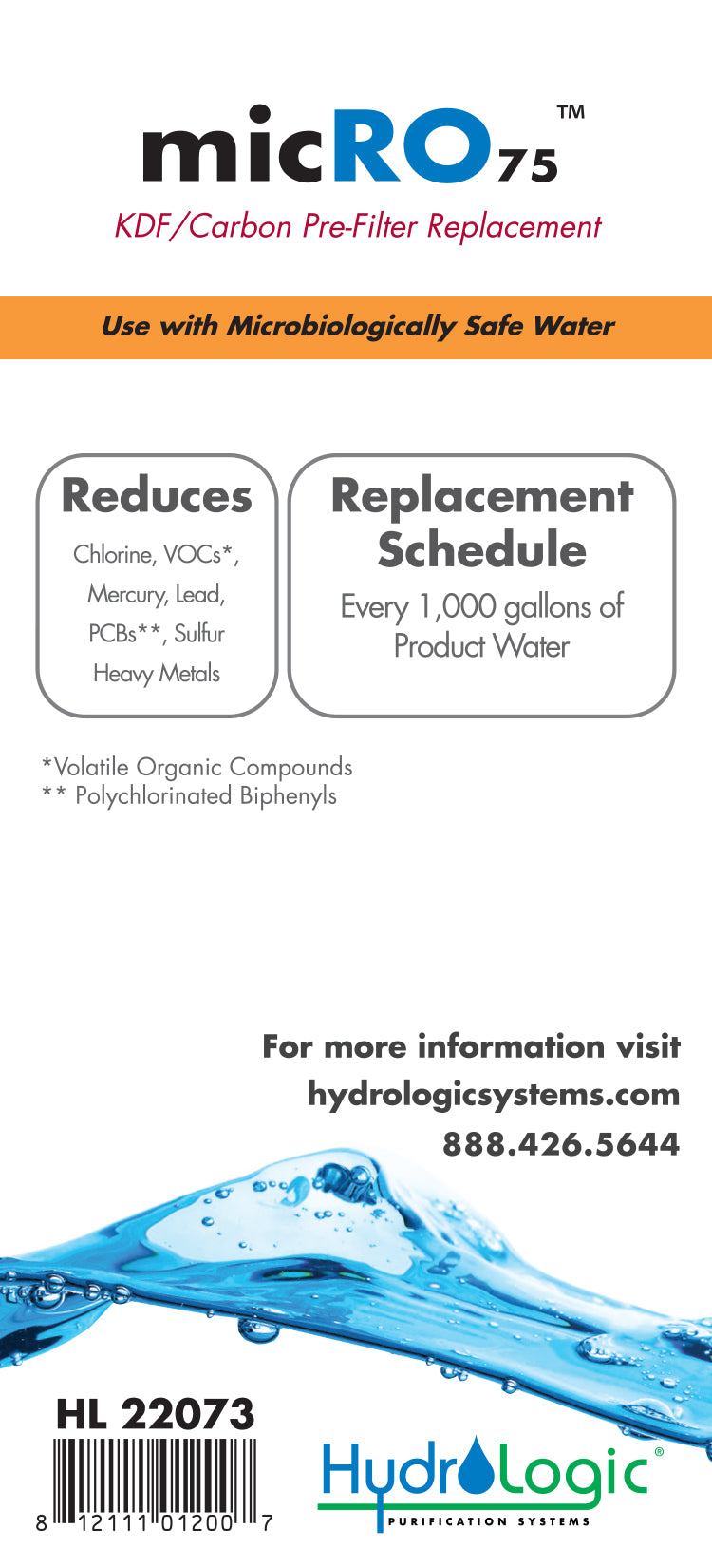 micRO75™ KDF/Catalytic Carbon Filter