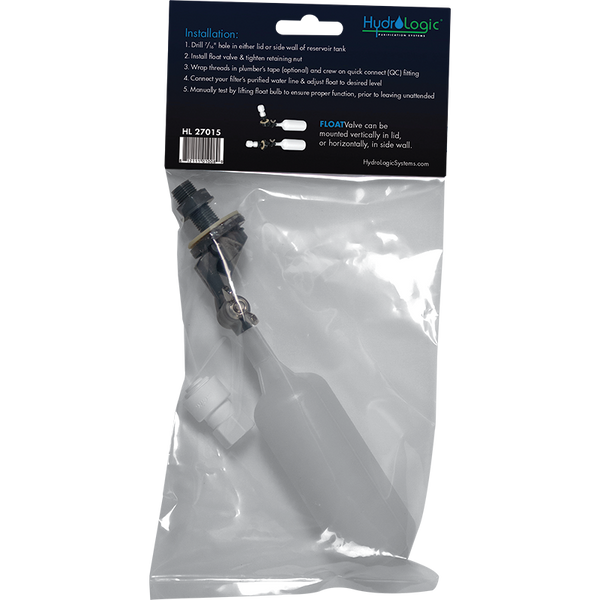 Float Valve: ¼" Package Back